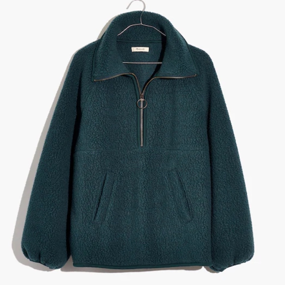 Madewell Polartec Fleece Half-Zip Jacket, M